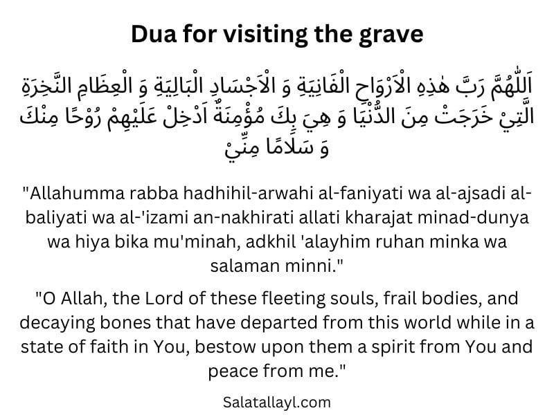 Dua for  visiting the Grave